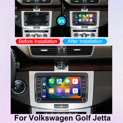 Qualcomm 8 Core Android 15 with 7 Inch Touch Screen Car Stereo for Volkswagen Golf/Jetta with Wireless CarPlay WIFI GPS Bluetooth FM GPS DSP
