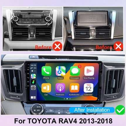 Wireless CarPlay Android Auto Car Stereo for TOYOTA RAV4 2013-2018, 10.1-inch Qualcomm 8 Core Android 15 Car Radio with GPS DSP HiFi