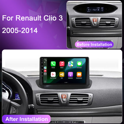 Qualcomm Chip Android Car Radio for Renault Clio 3 2005-2014 8-core 5G/4G Apple CarPlay Stereo 360 Camera 1.8 Ghz RDS DSP