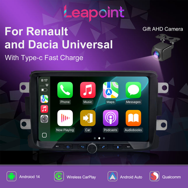 EU Best-selling 9 Inch Android 14 ES9029D GPS TPMS 4G IPS DSP Car Radio for Renault Dacia Duster Logan Sandero Dokker Car Stereo