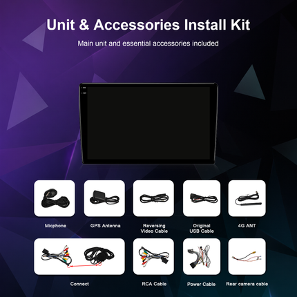 10.36" Universal Android 14 Car Stereo with DTS 7.1 DSP
