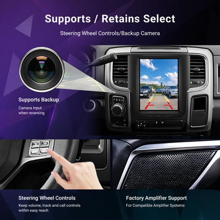 10.4" RAM 1500/2500/3500 Radio 2012–2018 | Auto A/C, CarPlay & Android Auto
