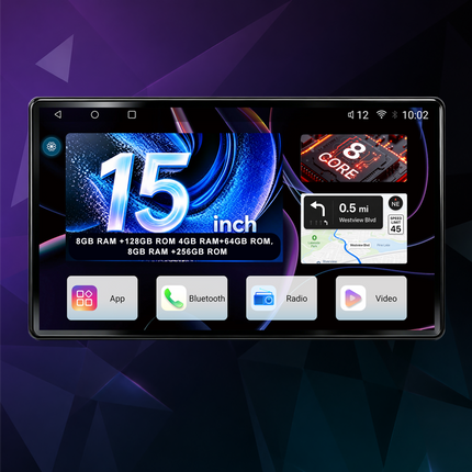15" Toyota Tacoma & 4Runner Radio 2024–2026 | CarPlay & Android Auto