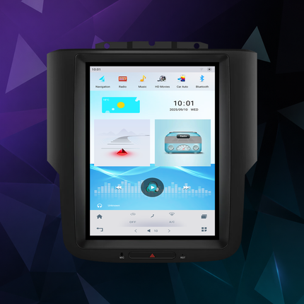 10.4" RAM 1500/2500/3500 Radio 2012–2018 | Auto A/C, CarPlay & Android Auto