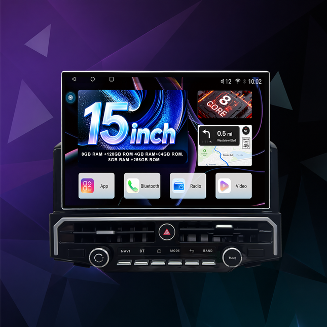 15" Toyota 4Runner Radio 2010–2024 | CarPlay & Android Auto