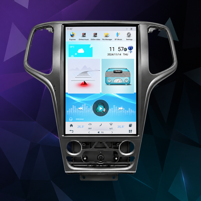 12.1" Jeep Grand Cherokee Radio 2011–2020 | Wireless CarPlay & Android Auto