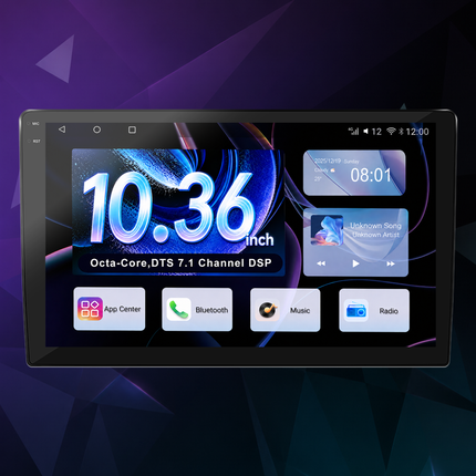 10.36" Universal Android 14 Car Stereo with DTS 7.1 DSP