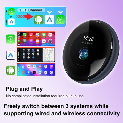 Qualcomm 6125 BMW AI Box Wireless Multimedia Carplay Adapter, Fast Car Video Box Plug & Play, Easy Setup,  supports Netflix/You,Tube/TikTok/SD card,and More for Cars with OEM Wired CarPlay/Android Auto