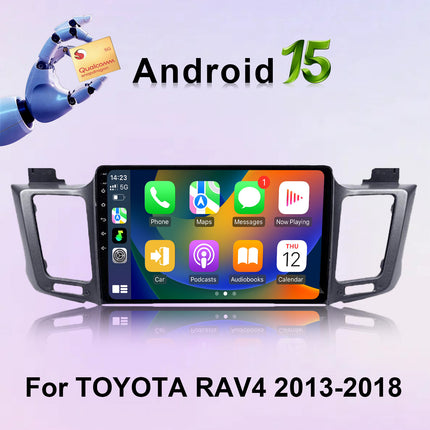 Wireless CarPlay Android Auto Car Stereo for TOYOTA RAV4 2013-2018, 10.1-inch Qualcomm 8 Core Android 15 Car Radio with GPS DSP HiFi