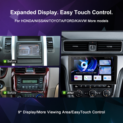 9" High-Performance Android Car Stereo with DTS 7.1 DSP