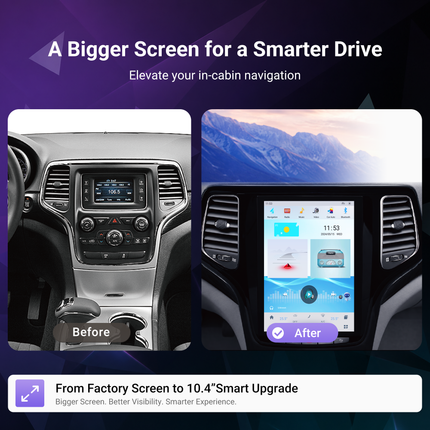 10.4" Jeep Grand Cherokee Radio Upgrade 2014–2020 | CarPlay & Android Auto