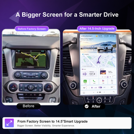 14.5" GMC Yukon, Tahoe & Suburban Radio 2014–2018 | CarPlay & DSP