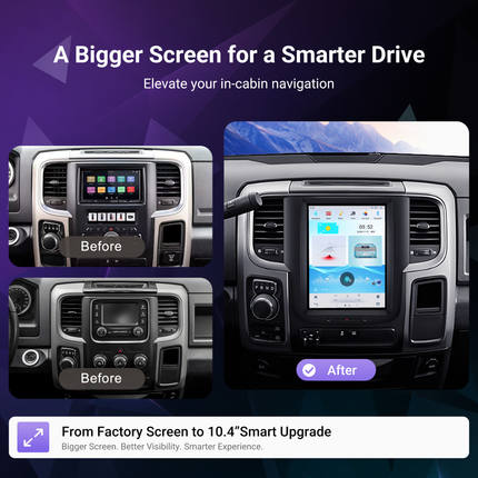 10.4" RAM 1500/2500/3500 Radio 2012–2018 | Wireless CarPlay & Android Auto