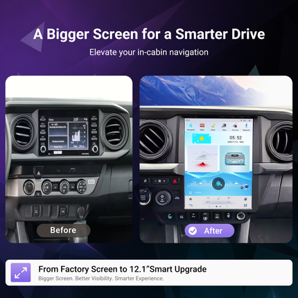 12.1" Toyota Tacoma / Hilux Android Radio 2016–2023 | CarPlay & Android Auto