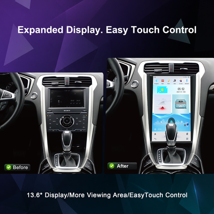 13.6" Ford Fusion/Mondeo Radio 2013+ | Android 14 & Wireless CarPlay
