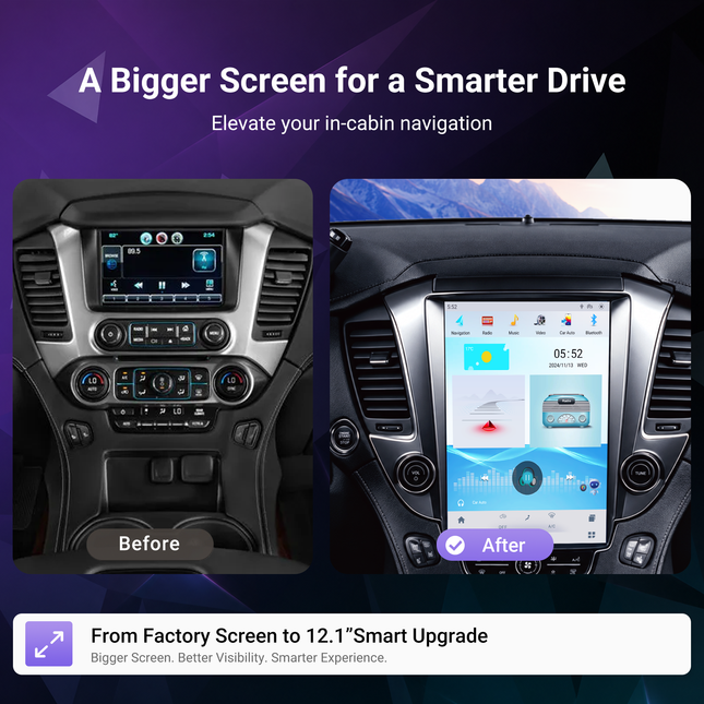 12.1" GMC Yukon, Tahoe & Suburban Radio 2014–2018 | CarPlay & DSP