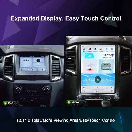 12.1" Ford Ranger / Everest Radio 2015–2023 | CarPlay & Android Auto