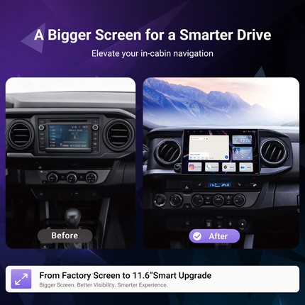 11.6" Toyota Tacoma / Hilux Radio 2016–2023 | Wireless CarPlay & DSP