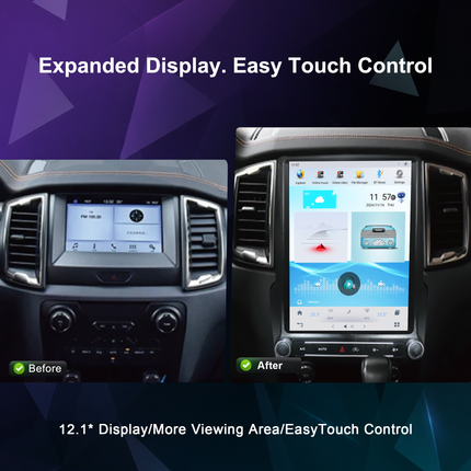 12.1" Ford Ranger & Everest Radio 2015–2023 | CarPlay & DSP