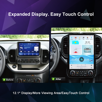 12.1" Ford Ranger Radio 2023–2025 | Wireless CarPlay & DSP