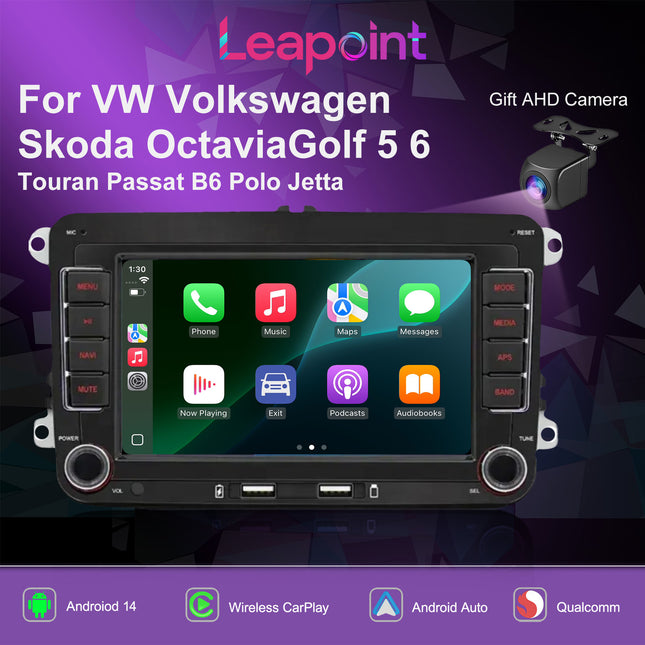 7" Car Media Video RDS Airplay Car Radio Wireless CarPlay Stereo Audio for Volkswagen/Seat/Skoda/Passat/Golf/Polo F9070