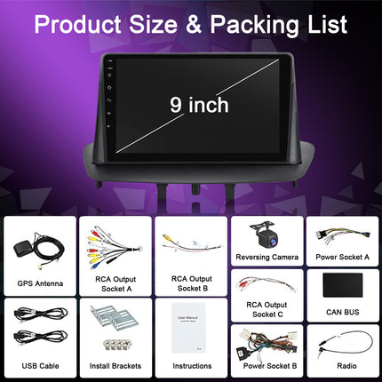 Qualcomm Chip Android Car Radio for Renault Clio 3 2005-2014 8-core 5G/4G Apple CarPlay Stereo 360 Camera 1.8 Ghz RDS DSP