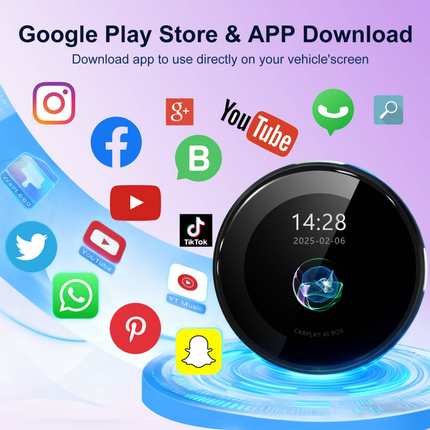 Qualcomm 6125 BMW AI Box Wireless Multimedia Carplay Adapter, Fast Car Video Box Plug & Play, Easy Setup,  supports Netflix/You,Tube/TikTok/SD card,and More for Cars with OEM Wired CarPlay/Android Auto