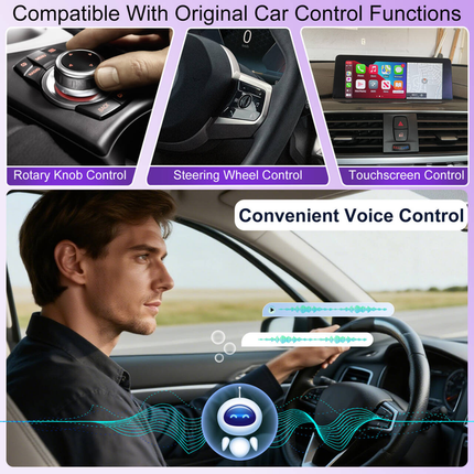 Qualcomm 6125 BMW AI Box Wireless Multimedia Carplay Adapter, Fast Car Video Box Plug & Play, Easy Setup,  supports Netflix/You,Tube/TikTok/SD card,and More for Cars with OEM Wired CarPlay/Android Auto