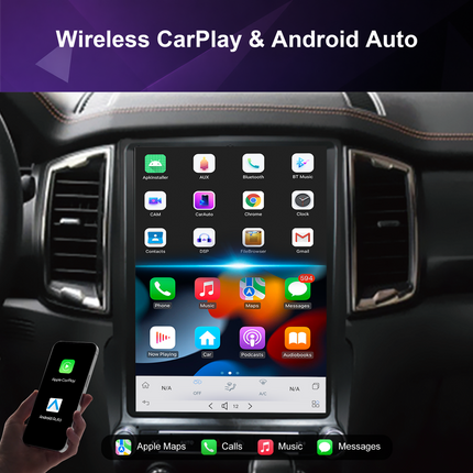 12.1" Ford Ranger / Everest Radio 2015–2023 | CarPlay & Android Auto
