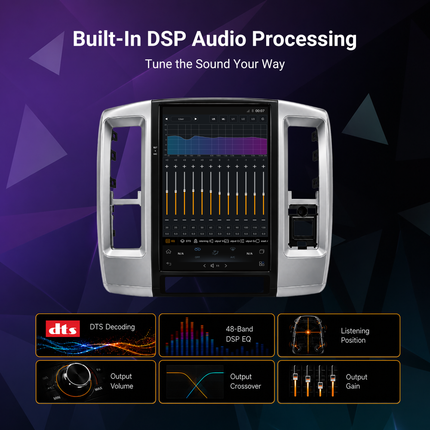 12.1" RAM 1500/2500/3500 Radio 2009–2018 | CarPlay & Android Auto