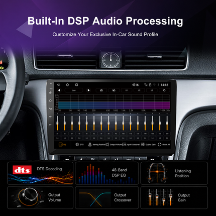 10.1" Android Car Stereo with Touch Controls & DTS 7.1 DSP