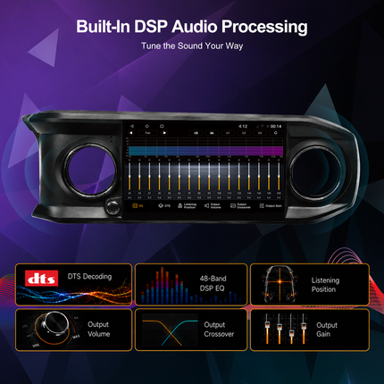 11.6" Toyota Tacoma / Hilux Radio 2016–2023 | Wireless CarPlay & DSP
