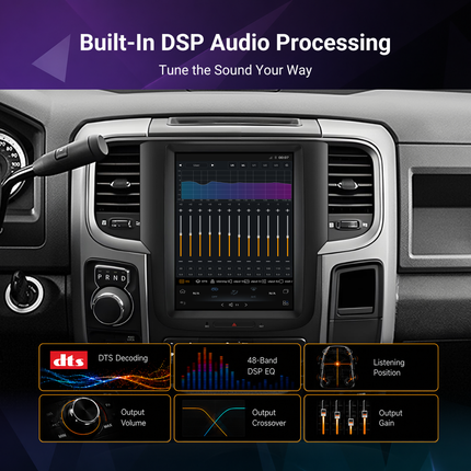 10.4" RAM 1500/2500/3500 Radio 2012–2018 | Wireless CarPlay & Android Auto