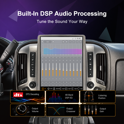 14.5" GMC Sierra 1500 & Silverado 1500 Radio 2014–2018 | CarPlay & DSP