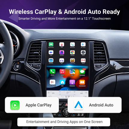 12.1" Jeep Grand Cherokee Radio 2011–2020 | Wireless CarPlay & Android Auto
