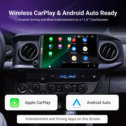 11.6" Toyota Tacoma / Hilux Radio 2016–2023 | Wireless CarPlay & DSP