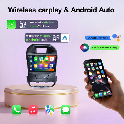 Car Radio for Jeep Wrangler JK 2007-2018 Dodge Ram 2009-2012 Compass/Patriot/Chrysler,7 Inch Qualcomm 8 Core Android 15  Car Stereo with Wireless CarPlay/Android Auto, GPS Bluetooth WiFi