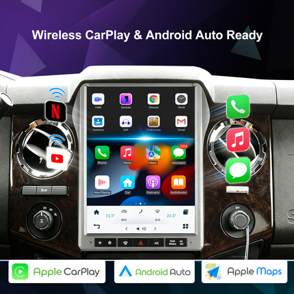 13" Touchscreen Radio for Ford F-250 F-350 2013–2016 | Wireless CarPlay & DSP