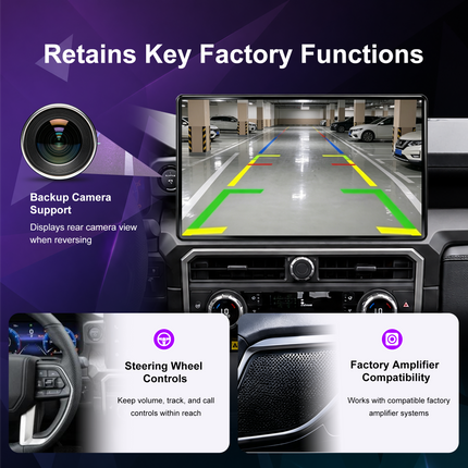 15" Toyota Tacoma & 4Runner Radio 2024–2026 | CarPlay & Android Auto
