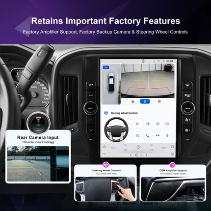 12.1" Touchscreen Radio for GMC Sierra & Chevy Silverado 2014+